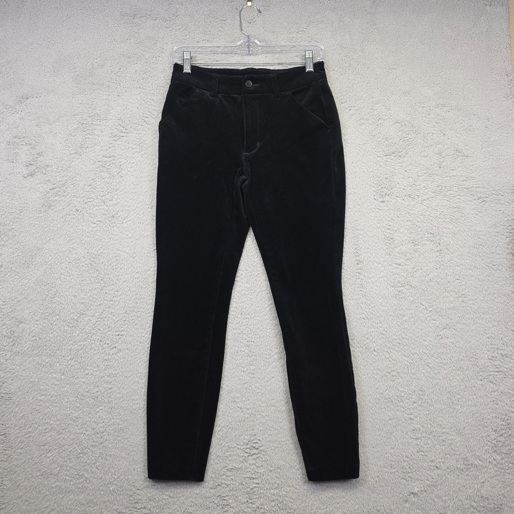 Duluth Pants Womens 2 Black Corduroy Skinny Leg Mid Rise Stretch Sculpting Ankle